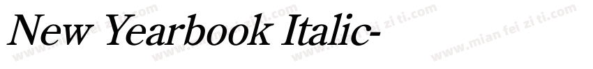New Yearbook Italic字体转换